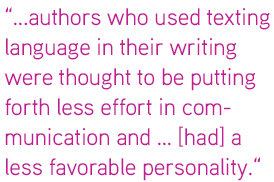 "author who used texting" 