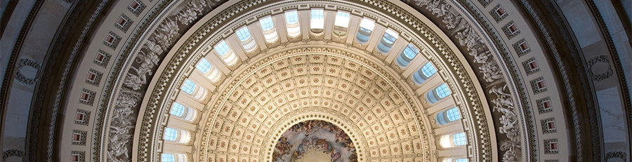 picture of the ceiling of the US Capitol building