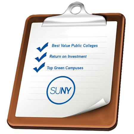 clipboard showing a list of SUNY ranking categories