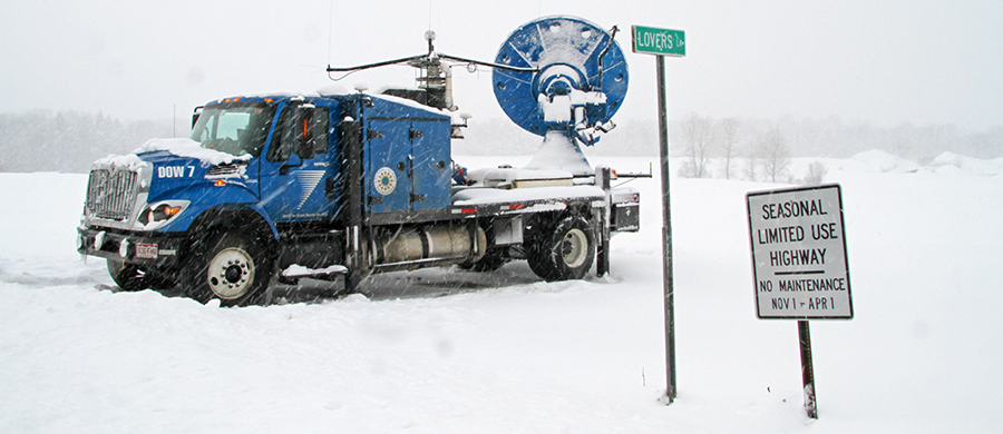 Lake Effect Snow Research truck with radar