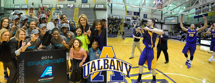 University at Albany Men and Women basketball teams
