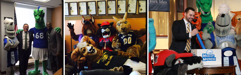 Mascots at the state LOB collage