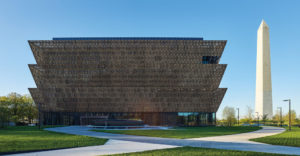 The Smithsonian African American History museum exterior