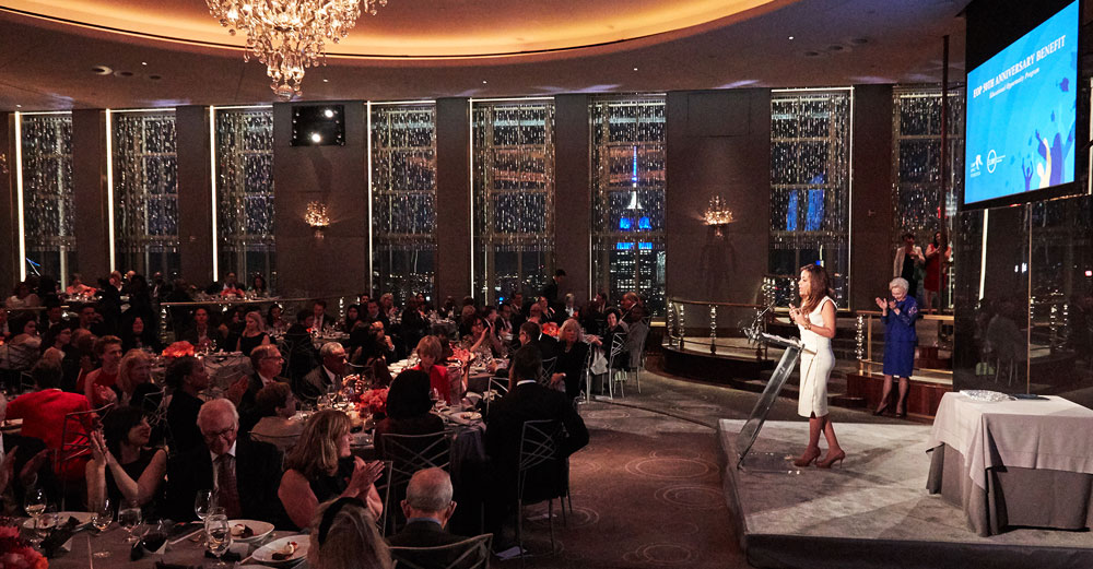 Sunny Hostin speaks to the attendees at the SUNY EOP 50th Anniversary Benefit Dinner at the Rainbow Room in NYC.