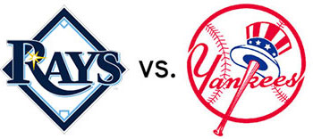 Tampa Bay Rays logo versus New York Yankees logo
