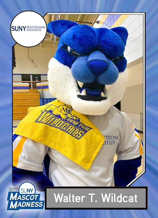 Walter Wildcat, SUNY polytechnic Institute mascot sportscard