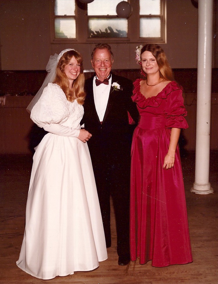 Kate Rittenhouse-Olson, left, on her wedding day with her father, George Rittenhouse, and her sister Robin Rittenhouse Quataert. 