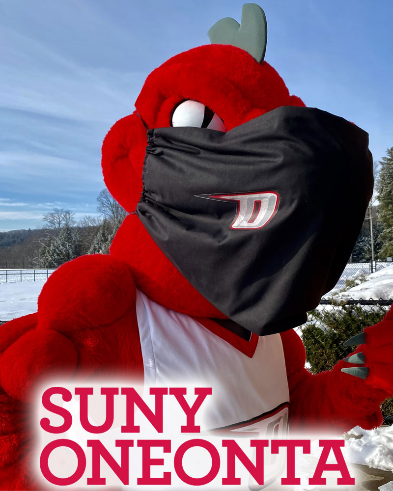 SUNY Oneonta mascot Red the dragon