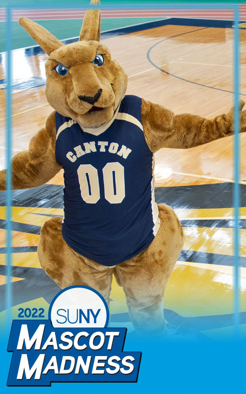 SUNY Canton mascot Roody Roo.