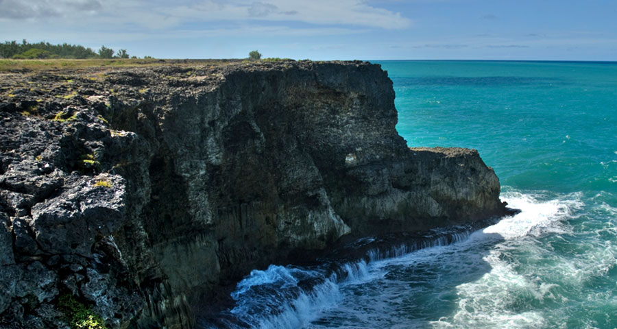 Seaside cliff in Barbados