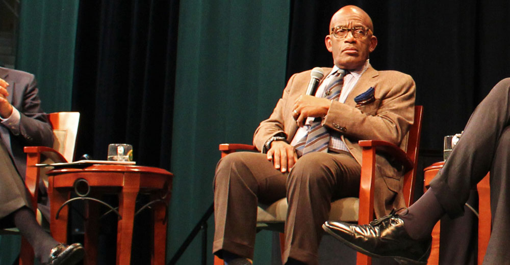 Al Roker on stage at the 2014 Oswego Media Summit