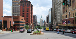 State Street in downtown Albany, NY.
