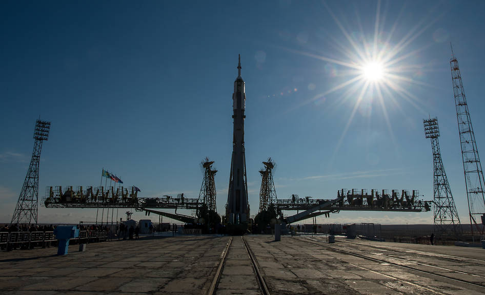 Soyuz rocket for one year space mission. courtesy NASA