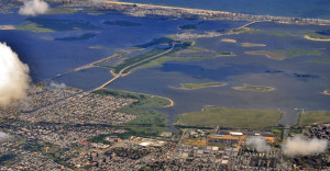 Jamaica Bay in NYC aerial view