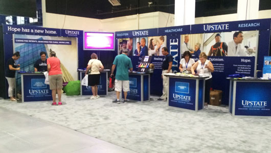 Upstate Medical University booth at the NYS Fair.
