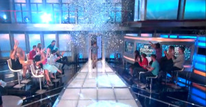Steve Moses walks through confetti after being named winner of Big Brother 17.