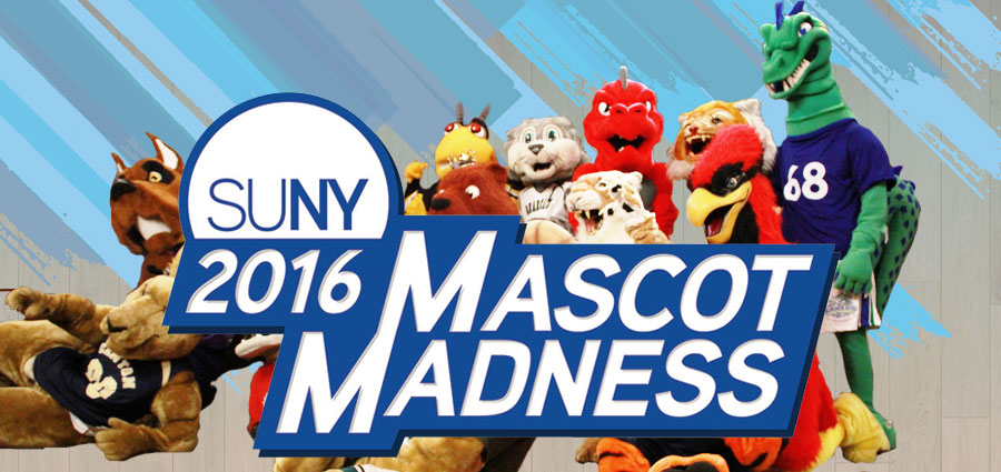 Mascot Madness 2016 logo with mascots in background