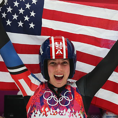 Erin Hamelin after winning luge bronze in Sochi