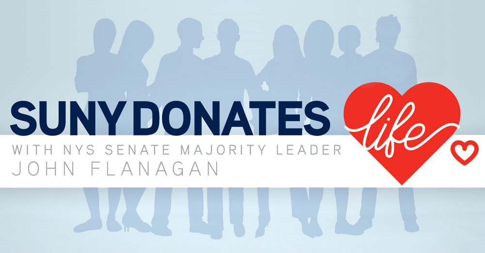 SUNY donates life with NYS senate majority leader John Flanagan