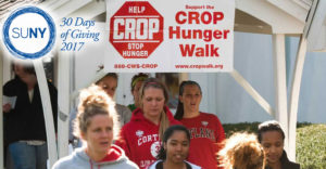 SUNY Cortland students participate in the 2017 CROP Hunger walk.