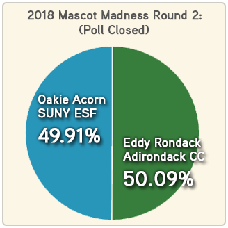 Mascot Madness 2018 round 2 Adirondack CC - SUNY ESF results