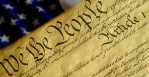 US Constitution header, with We The People showing.
