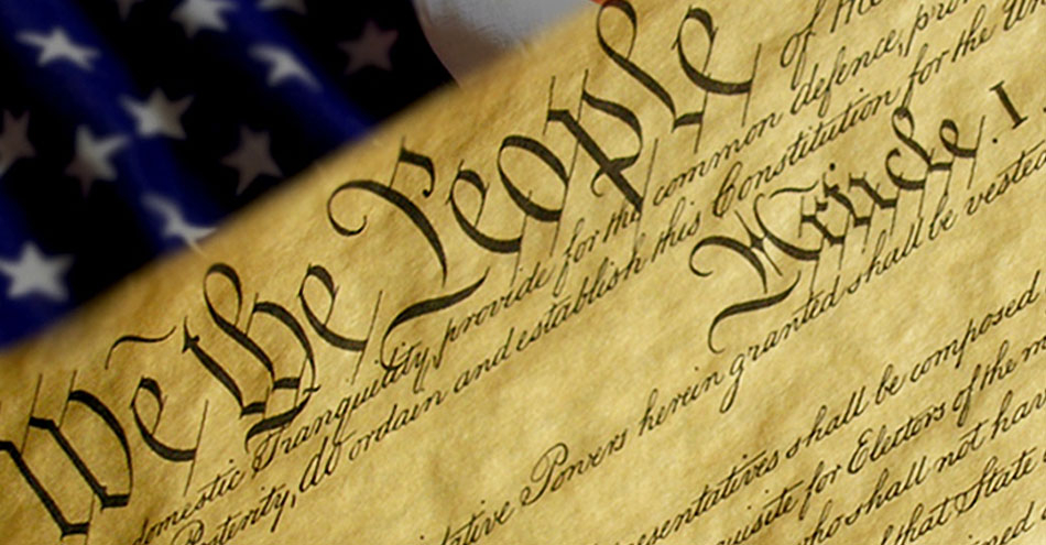 US Constitution header, with We The People showing.