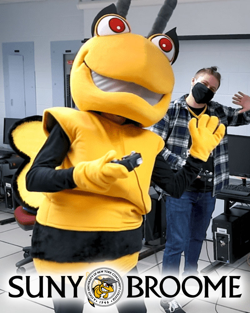 Broome Community College mascot Stinger