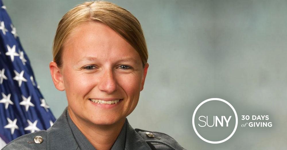 SUNY Buffalo State College police officer Amanda Mesi in uniform.