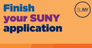 Finish Your SUNY application graphic